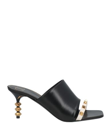 Valentino Garavani Woman Sandals Black Size 8 Leather