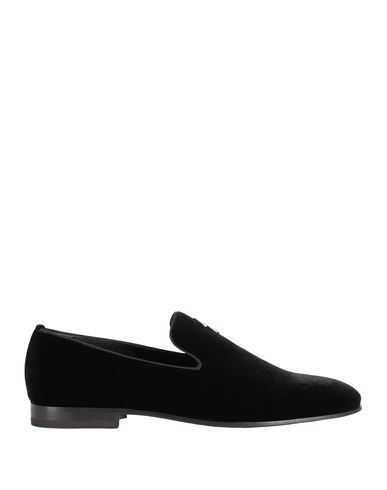 Shop Giuseppe Zanotti Man Loafers Black Size 9 Textile Fibers