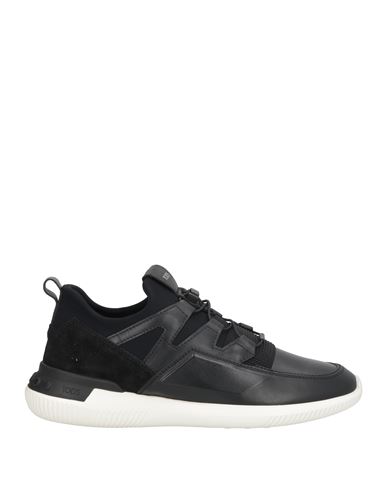 Tod's No Code Tod's No_code Man Sneakers Black Size 8.5 Calfskin, Textile Fibers In Navy