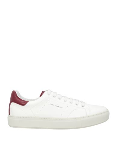 Shop Tagliatore Man Sneakers White Size 8 Leather