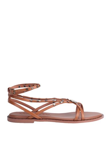 Shop Max & Co . Woman Sandals Tan Size 8 Calfskin In Brown