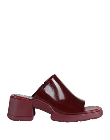 E8 By Miista Woman Sandals Burgundy Size 7.5 Calfskin In Red
