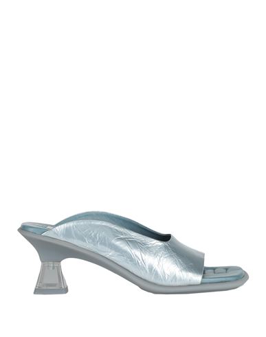 E8 By Miista Woman Sandals Silver Size 7.5 Sheepskin In Blue