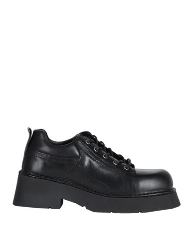 Shop Miista Woman Lace-up Shoes Black Size 6.5 Calfskin