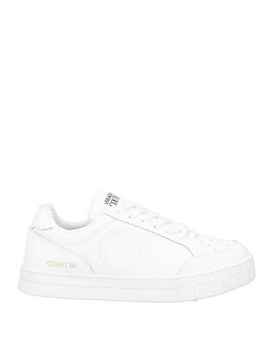 Versace Jeans Couture Woman Sneakers White Size 7 Leather, Rubber
