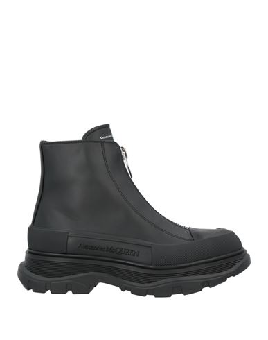 Shop Alexander Mcqueen Woman Ankle Boots Black Size 8 Leather