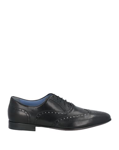 Shop A.testoni A. Testoni Man Lace-up Shoes Black Size 8.5 Leather
