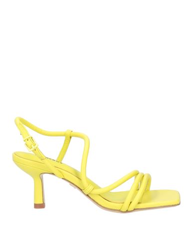 Lola Cruz Woman Sandals Yellow Size 8 Leather