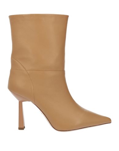 Lola Cruz Woman Ankle Boots Camel Size 8 Leather In Beige