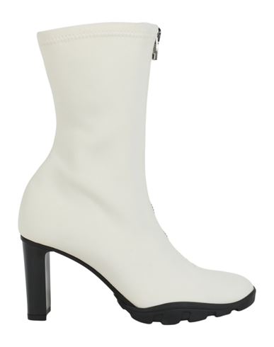 Shop Alexander Mcqueen Zip-up Ankle Boots Woman Ankle Boots Ivory Size 8 Polyamide, Elastane In White