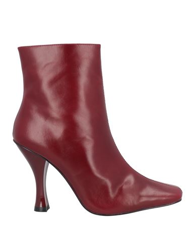Kurt Geiger Woman Ankle Boots Burgundy Size 7.5 Leather In Red