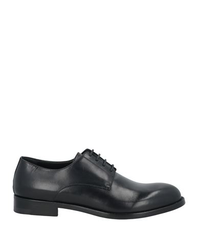 A.testoni A. Testoni Man Lace-up Shoes Black Size 7.5 Calfskin In Multi