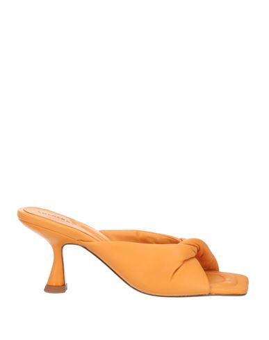 Lola Cruz Woman Sandals Orange Size 8 Leather