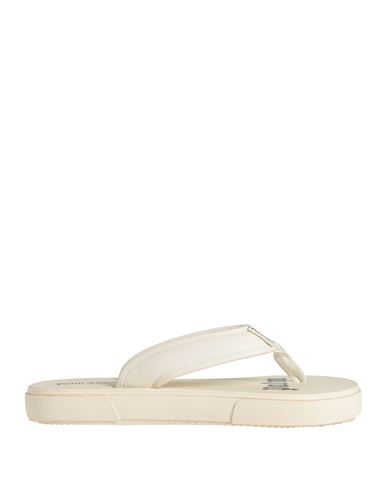 Palm Angels Man Thong Sandal Ivory Size 8 Textile Fibers