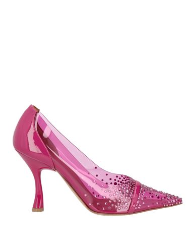 Malone Souliers Woman Pumps Fuchsia Size 8 Leather, Pvc - Polyvinyl Chloride In Pink