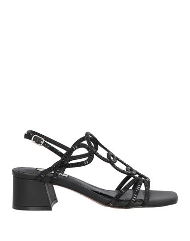 Bibi Lou Woman Sandals Black Size 8 Textile Fibers
