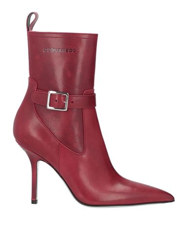 Dsquared2 My Dust Buckle-strap Pointed-toe Ankle Boots In Red