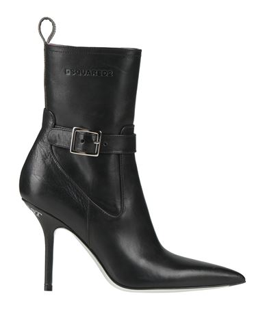 Dsquared2 Woman Ankle Boots Black Size 7 Leather
