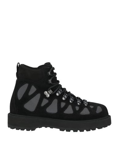 Diemme Man Ankle Boots Black Size 14 Leather, Textile Fibers