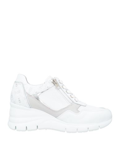 Nero Giardini Woman Sneakers White Size 6 Leather, Textile Fibers