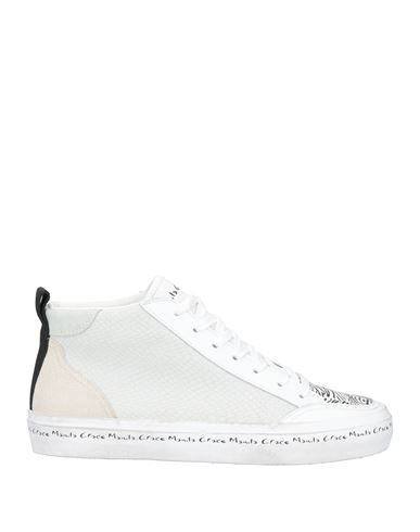 Manila Grace Woman Sneakers White Size 7 Leather, Textile Fibers