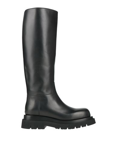 Bottega Veneta Woman Boot Black Size 7.5 Calfskin