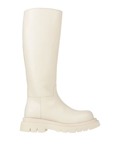 Shop Bottega Veneta Woman Boot Cream Size 10 Calfskin In White