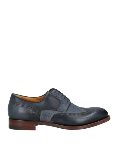 A.testoni A. Testoni Man Lace-up Shoes Navy Blue Size 7 Calfskin