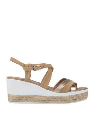 Nero Giardini Woman Espadrilles Sand Size 7 Leather In Beige