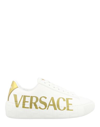Shop Versace Greca Low-top Sneakers Woman Sneakers Multicolored Size 7 Calfskin In Fantasy