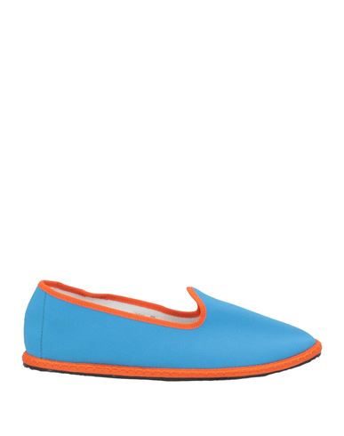 Vibi Venezia Man Loafers Azure Size 9 Textile Fibers In Blue