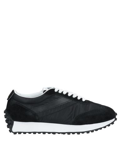 Shop Doucal's Man Sneakers Black Size 9 Leather, Textile Fibers