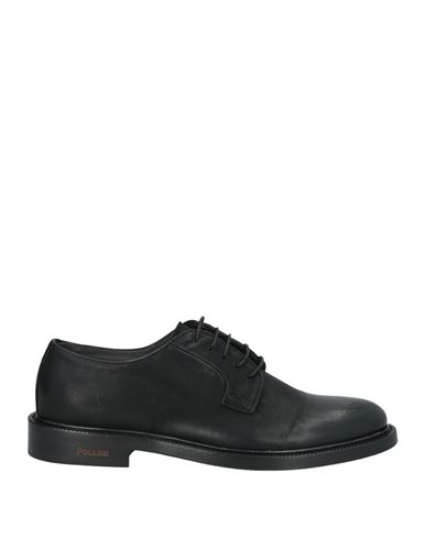 Shop Pollini Man Lace-up Shoes Black Size 9 Leather
