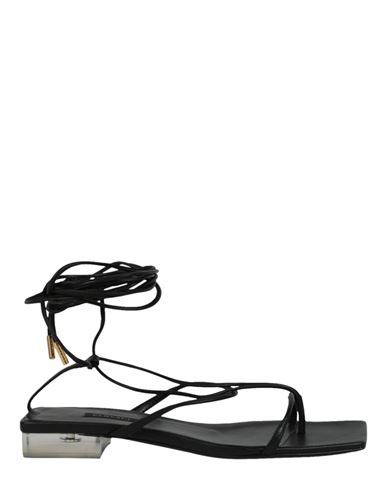 Shop Versace Lace-up Sandals Woman Sandals Black Size 5 Calfskin