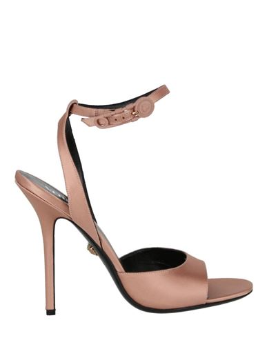 Shop Versace Safety Pin Silk Heel Sandals Woman Sandals Pink Size 10 Viscose, Silk