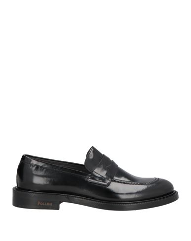 Pollini Man Loafers Black Size 9 Leather