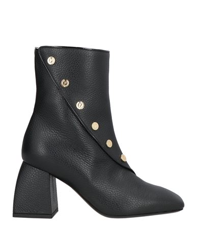 Shop Pollini Woman Ankle Boots Black Size 8 Leather