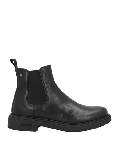 Shop Pollini Man Ankle Boots Black Size 9 Leather
