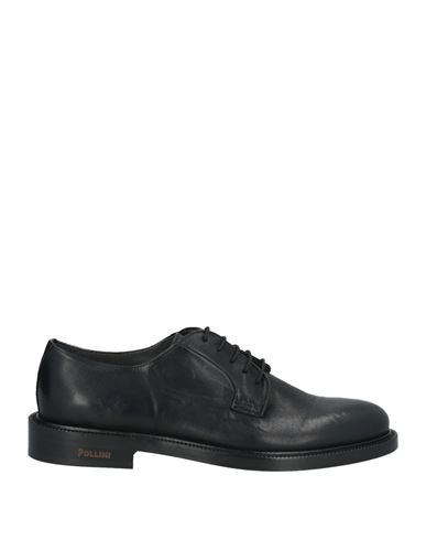 Pollini Man Lace-up Shoes Black Size 9 Leather