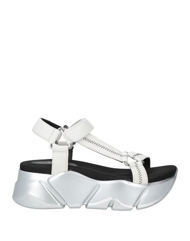 Voile Blanche Woman Sandals Light Grey Size 7 Calfskin