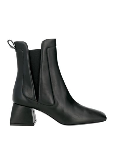Shop Pollini Woman Ankle Boots Black Size 8 Leather, Elastic Fibres