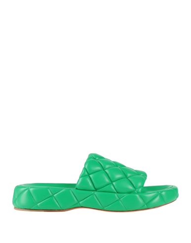 Shop Bottega Veneta Man Sandals Green Size 9 Lambskin