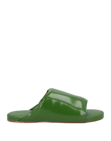 Shop Bottega Veneta Man Sandals Green Size 8 Leather