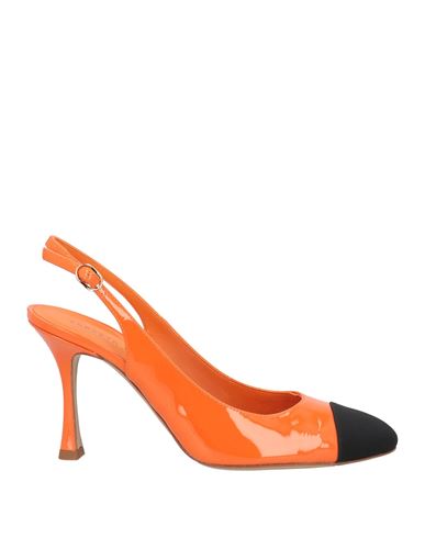 Shop Roberto Festa Woman Pumps Orange Size 6 Leather