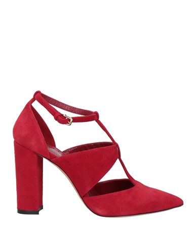 Shop Jean-michel Cazabat Woman Pumps Red Size 7.5 Leather