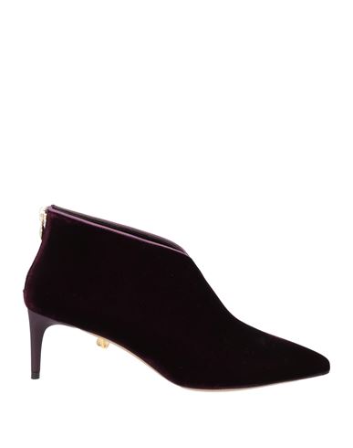 Shop Skorpios Woman Ankle Boots Deep Purple Size 8 Textile Fibers