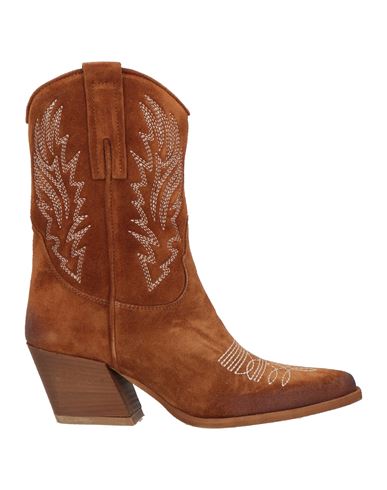 Noa A. Woman Ankle Boots Camel Size 7 Leather