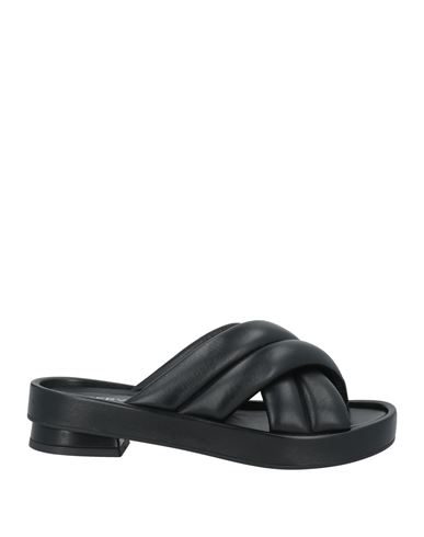 Shop Angelo Bervicato Woman Sandals Black Size 7 Leather