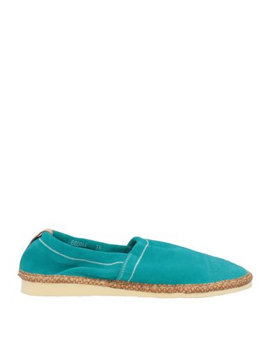 Brimarts Woman Loafers Turquoise Size 8 Leather In Blue