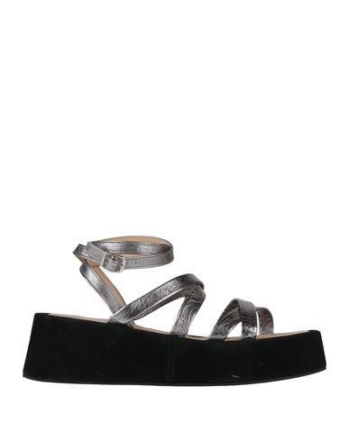 Janet & Janet Woman Sandals Silver Size 8 Leather In Silver